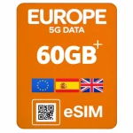 eSIM 5G мобильный интернет — Европа, UK