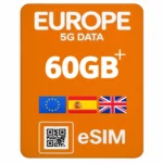 eSIM 5G мобильный интернет — Европа, UK