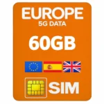 SIM 5G интернет 60GB — Европа, UK